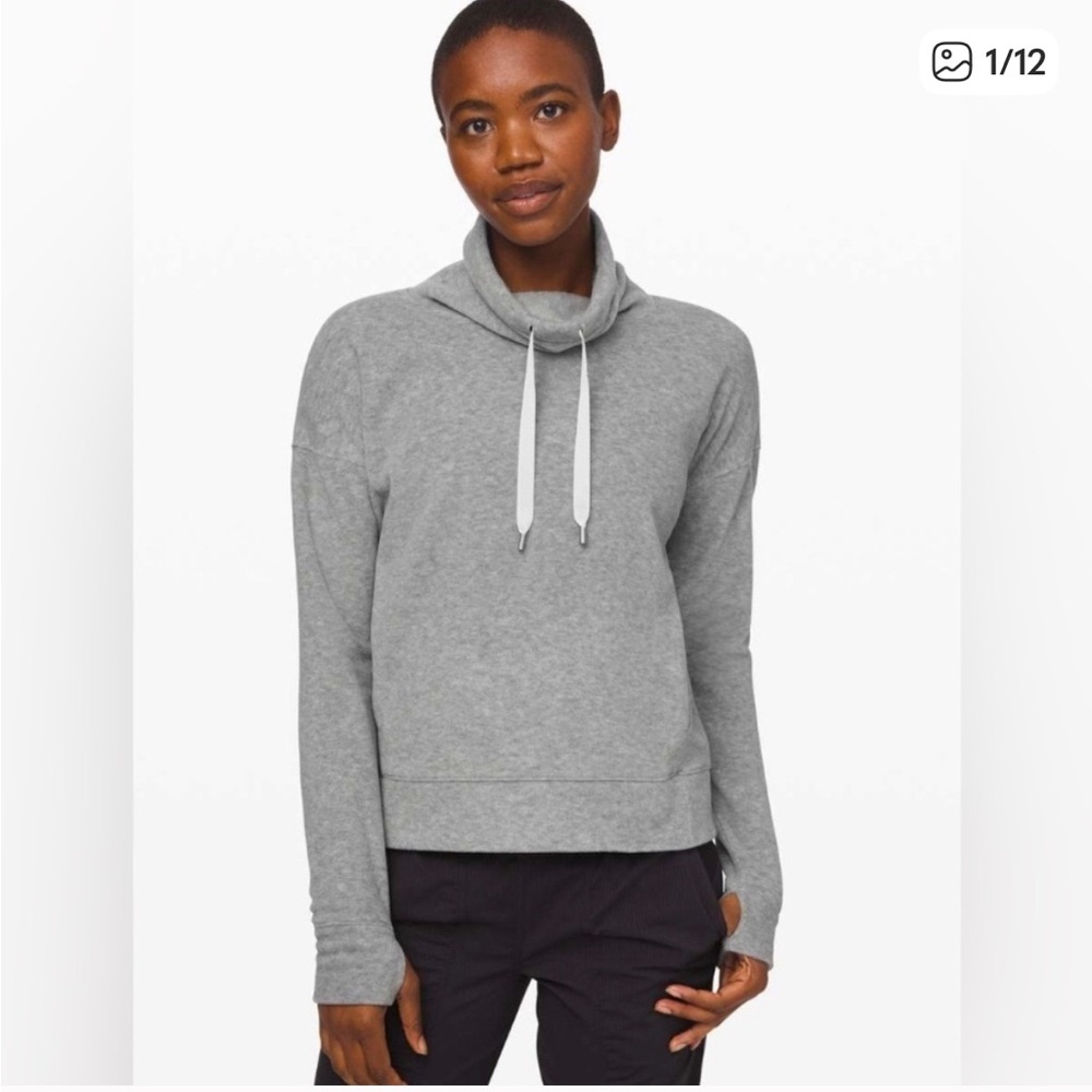Lululemon go forward fleece pullover Cozy Gray Women's Sweater